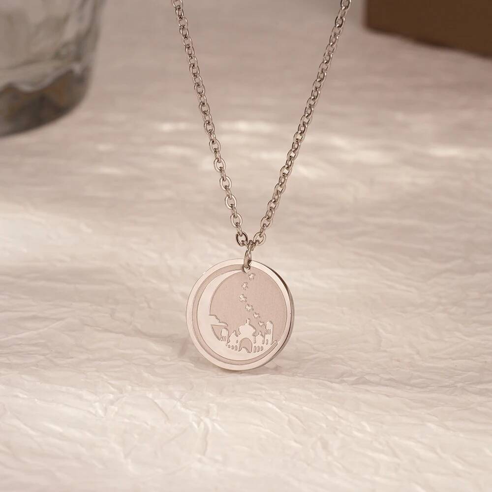 Coin Necklace Delicate - Collana con ciondolo rotondo con disco