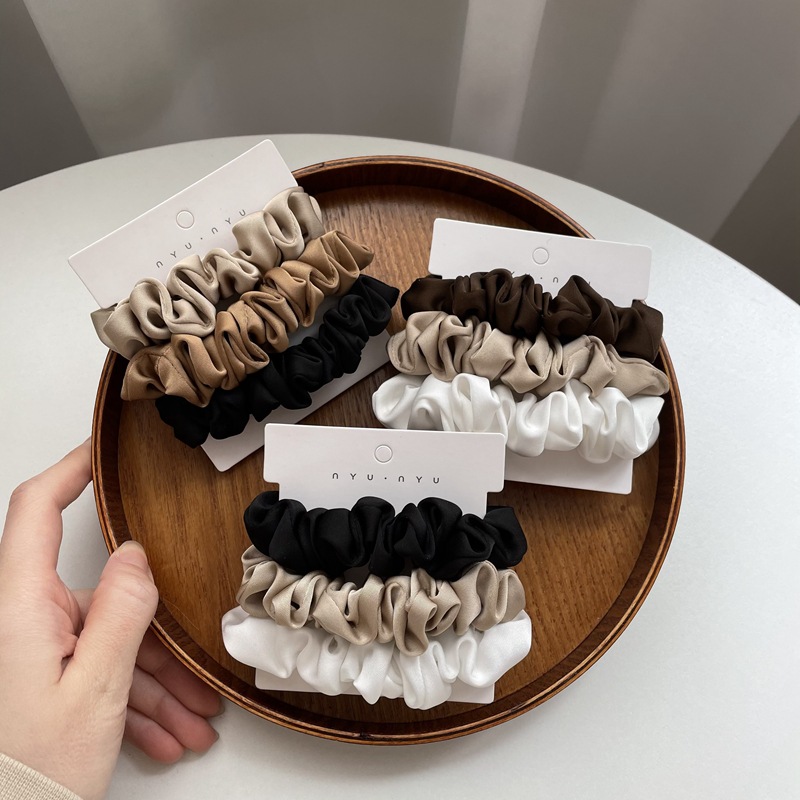 Scrunchie Satin Set - 3/4/6 Pz/set Nastri Per Capelli In