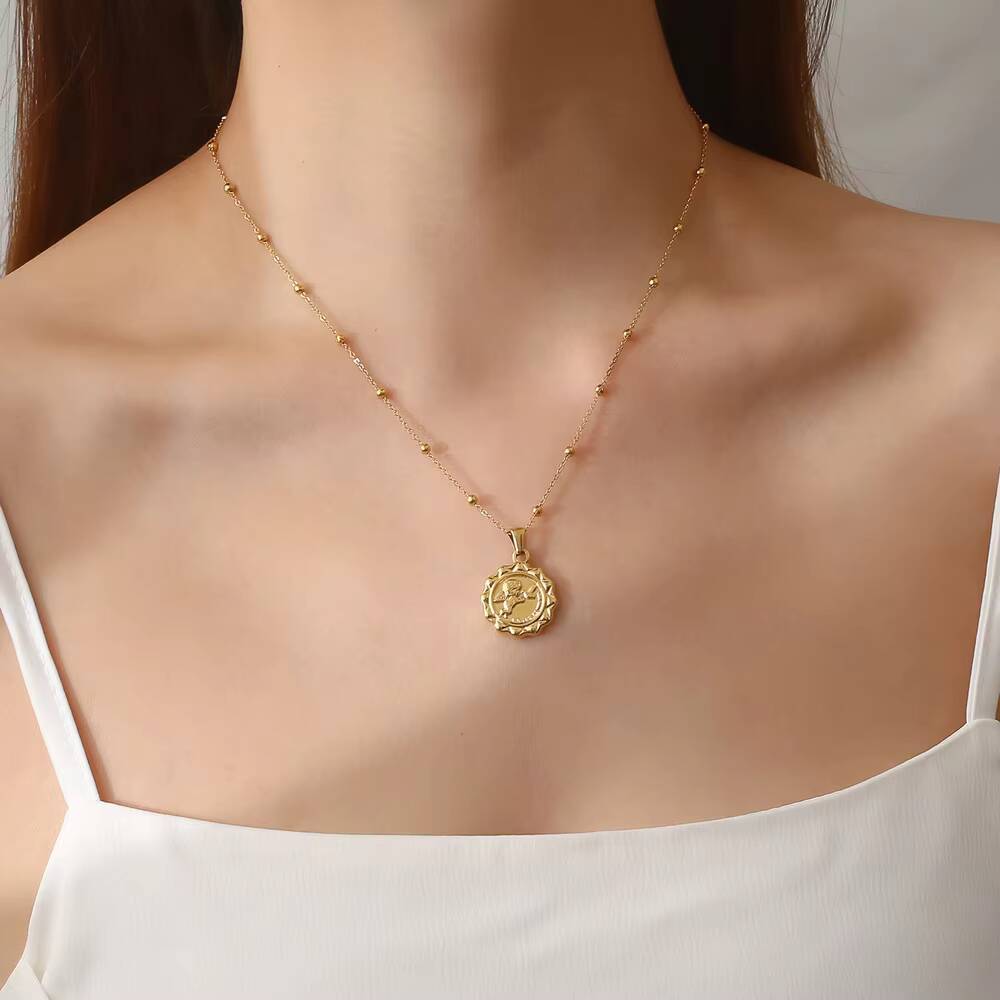 Coin Necklace Delicate - Collana da donna delicata con ciondolo