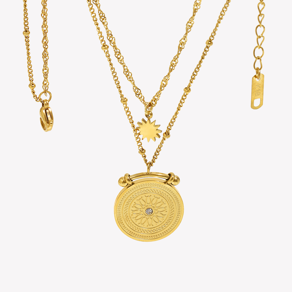Coin Necklace Delicate - EBbelle Centro dell'Universo Ciondolo con moneta
