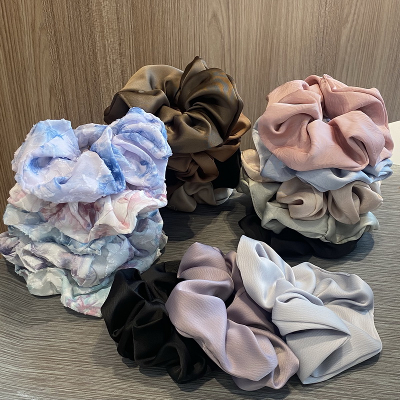 Scrunchie Satin Set - 5 pz/set moda scrunchies di seta