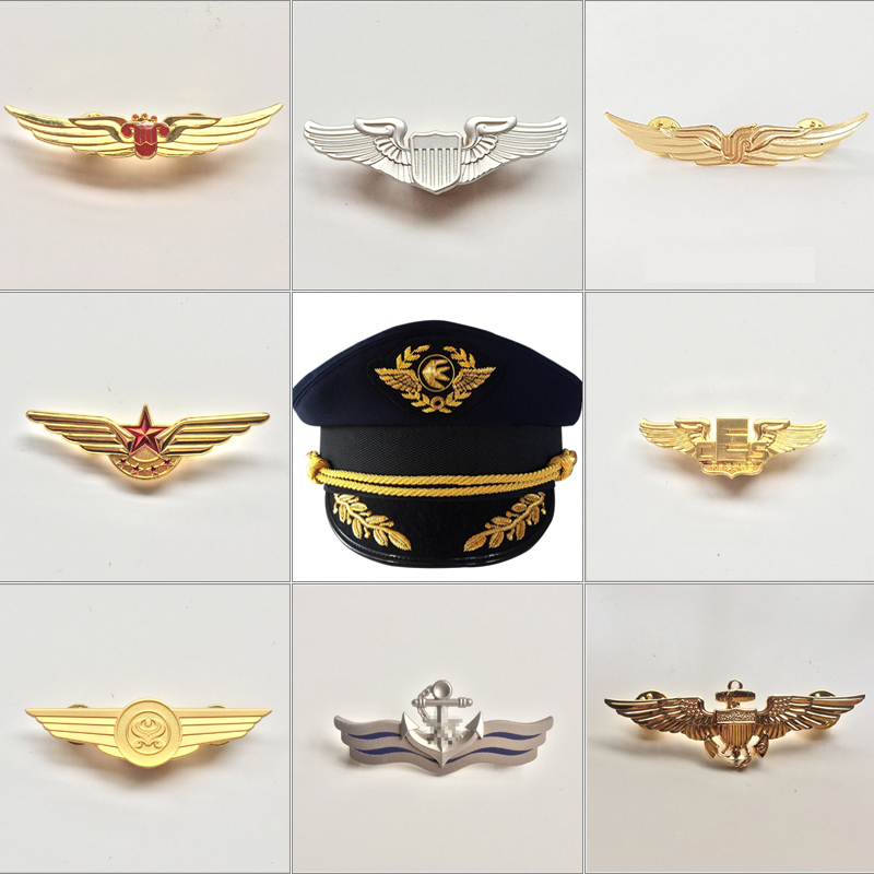 Women Accessories Business - Captain Uniform Metal Cap Badge uomo
