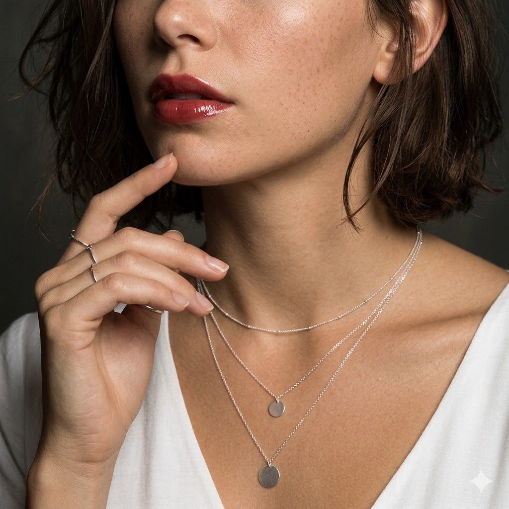 Coin Necklace Delicate - Set di Collane Stratificate Delicate Placcate