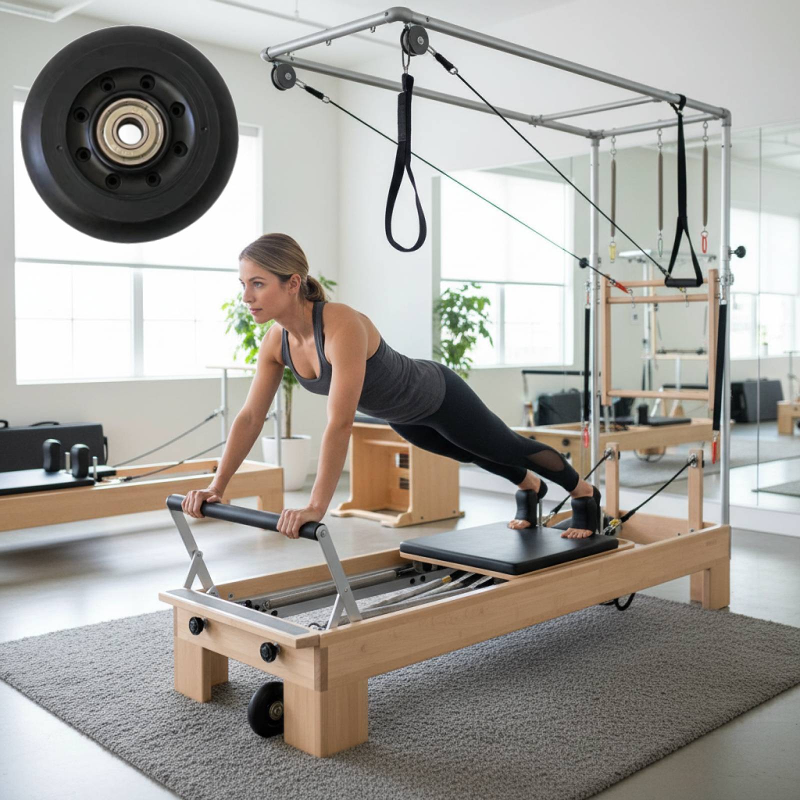 Women'S Exercise Accessories - Ruota per Pilates Nera, Accessorio per