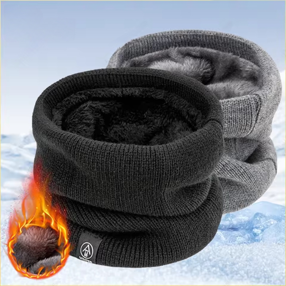 Women'S Winter Accessories Set - Scaldacollo Invernale Foderato in Pile Antivento