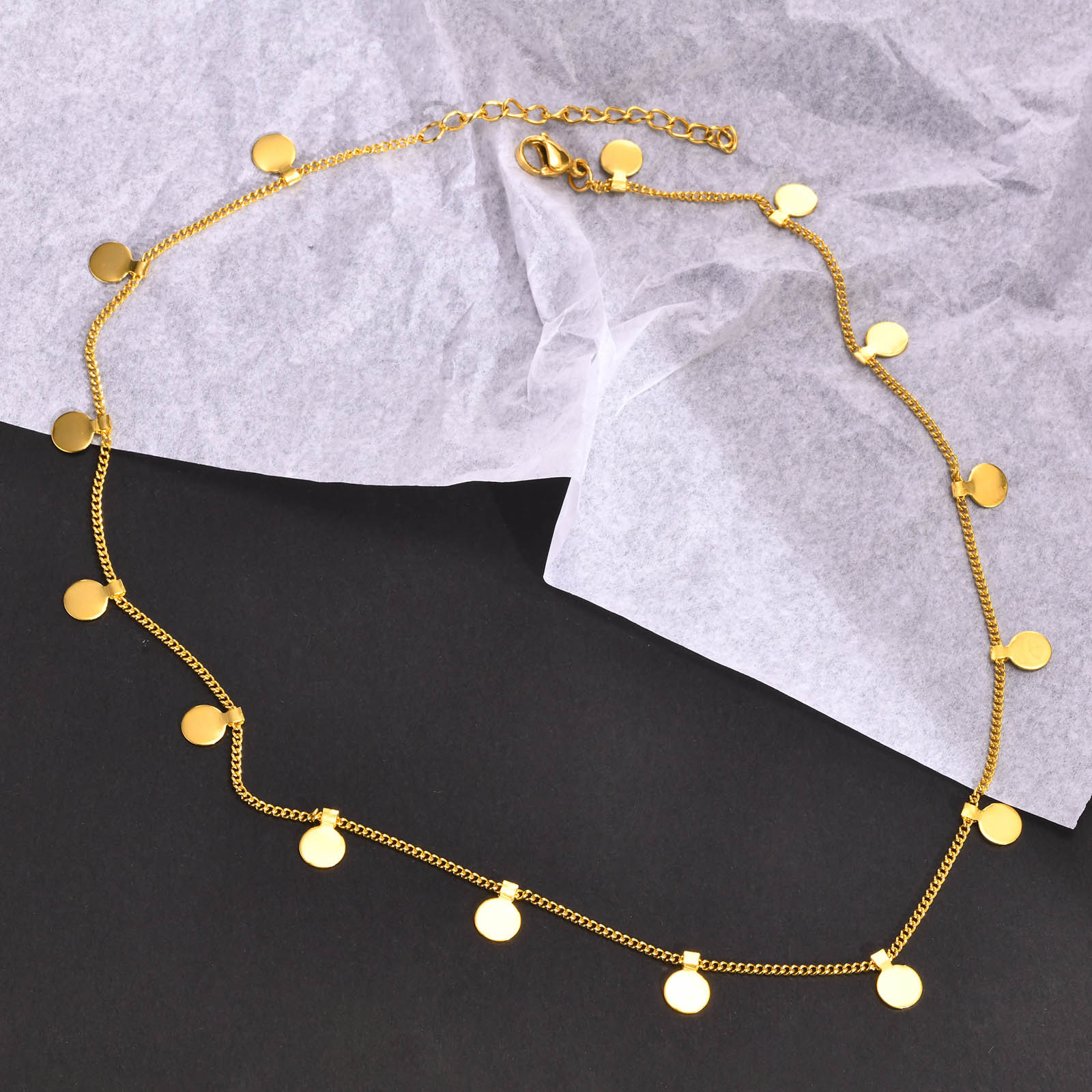 Coin Necklace Delicate - Delicata piccola collana a disco con