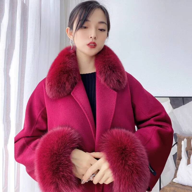 100% vera pelliccia di volpe c - Women'S Winter Accessories Set recensione e prezzo