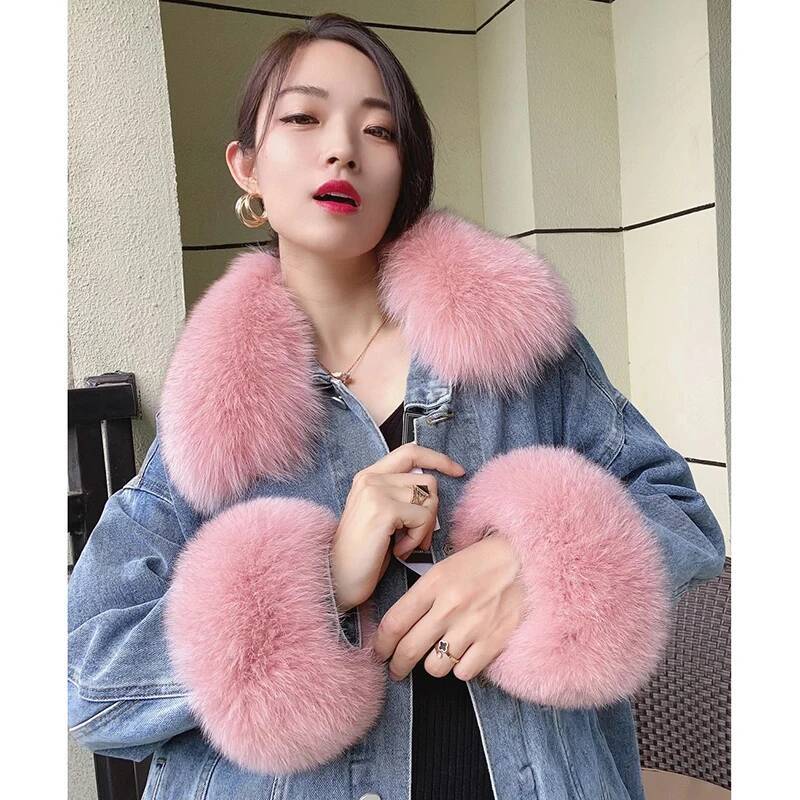 100% vera pelliccia di volpe c - Women'S Winter Accessories Set recensione e prezzo