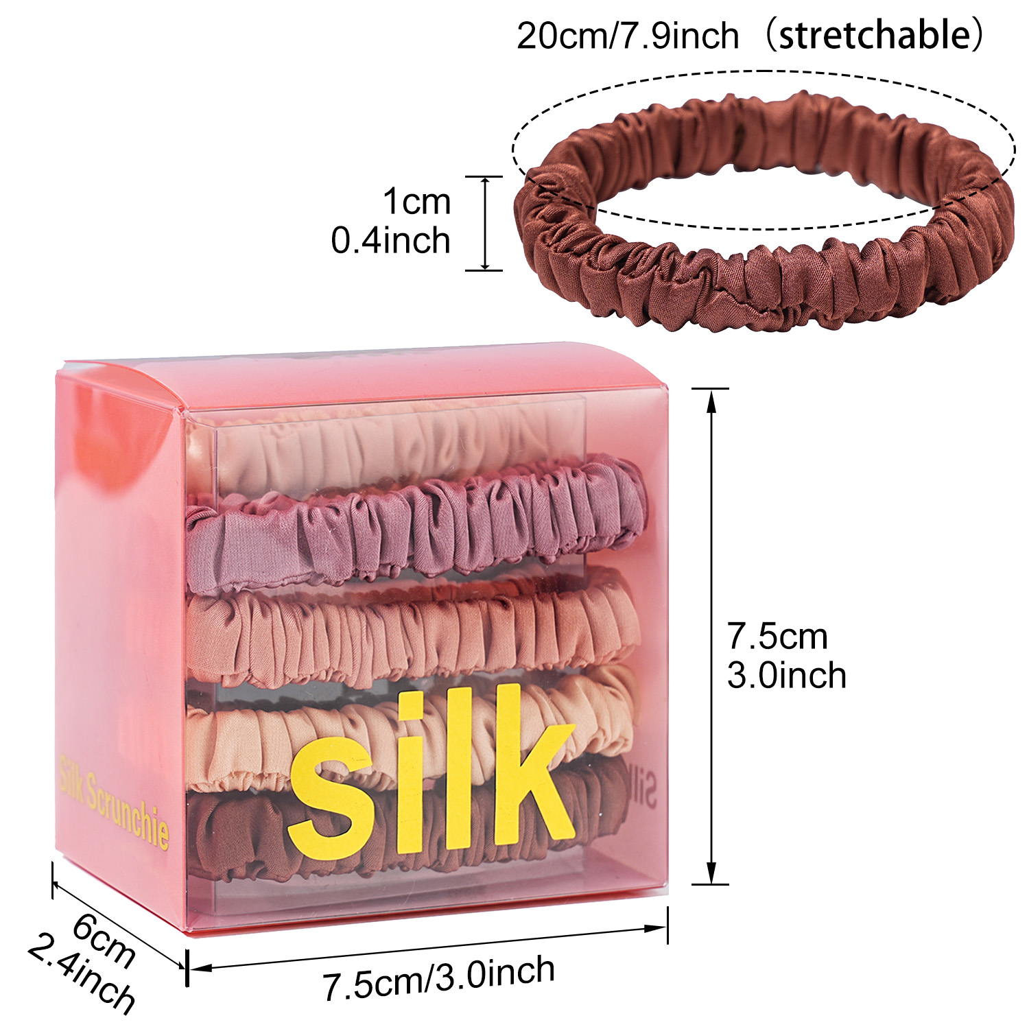 8 Pz/set 100% Pura Seta di Gel - Scrunchie Satin Set recensione e prezzo