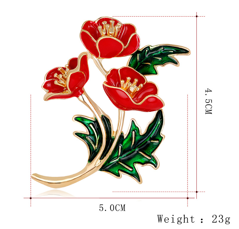 Spilla con fiore di papavero r - Women'S Accessories Uk recensione e prezzo